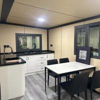 Maison préfabriquée modulaire en acier de luxe de 20 pieds/40 pieds, design contemporain, extensible et pliable