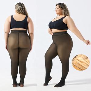 Nuovissimi <span class=keywords><strong>collant</strong></span> colorati in pelle da <span class=keywords><strong>donna</strong></span> resistenti alla corsa gambali termici foderati in pile Plus Size - Product Image 1