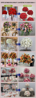 Nouveautés SMS : Centre de table personnalisé pour mariage, boule de fleurs artificielles en soie de haute qualité pour la décoration intérieure