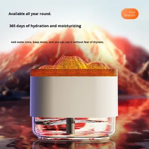 Factory Wholesale <b>Volcano</b> <b>Humidifier</b> USB Plastic 0.5-1L Capacity 36-45 Decibels Noise Timing Function Oxygen Function Home Car - Product Image 5