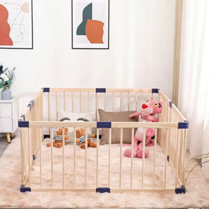 Parc de jeu multifonction en bois pour bébés et tout-petits, parc de jeu pliable en bois massif pour salon et chambre d'enfant - Product Image 4