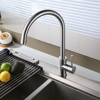 Robinet bon marché, lavabo monotrou, robinets de cuisine en acier inoxydable 304