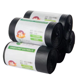 Eco Disposable PE Flat Garbage Bags Black 55 120 80 Gallon Trash Rubbish Packaging - Product Image 4