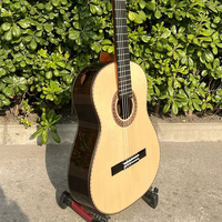 Guitare classique Aiersi de haute qualité, entièrement en épicéa massif, avec touche surélevée, meilleure guitare de concert espagnole de 39 pouces