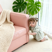 Poupées pour bébés de 22 pouces réaliste Reborn Poupées réalistes pour nouveaux-nés Fille blonde Fait à la main Poupées pour tout-petits de la vie réelle avec des vêtements pour enfants