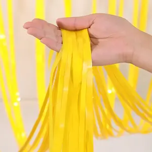 Nieuwe Regen Zijde Gordijn Verjaardagsfeest Sfeer Decoratie Achtergrond Muur Prom Decoratie Regenkleur - Product Image 1