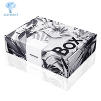 Boîte d'expédition en carton ondulé noir personnalisée pour cadeaux de luxe : chaussures, vêtements, t-shirts, chaussettes, cravates, parfums
