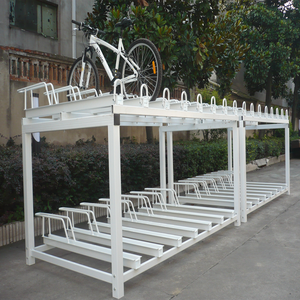 Présentoir extérieur <span class=keywords><strong>de</strong></span> voiture en métal pour parking, support <span class=keywords><strong>de</strong></span> <span class=keywords><strong>vélo</strong></span> vertical à deux niveaux, à poser au sol, pour <span class=keywords><strong>garage</strong></span> et maison, pour <span class=keywords><strong>vélo</strong></span> - Product Image 6
