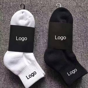 Wholesale Crew Type White Black Color Mesh Breathable Anti Slip Men's Sports Soccer <b>Socks</b> High Quality - Product Image 5