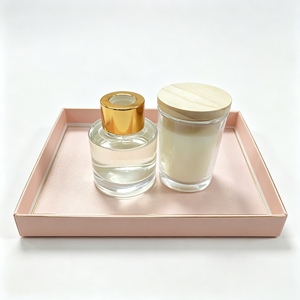 Juego de Regalo de Vela Aromática de Cera de Soya en Vaso de Vidrio Transparente y Difusor de Varillas, Set de Aromaterapia de Lujo para el Hogar, Paquete con Etiqueta de Aroma Personalizada - Product Image 6