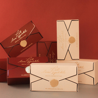 Boîte à bonbons de mariage de luxe recyclable et adaptée aux aliments, en forme d'enveloppe, boîte cadeau