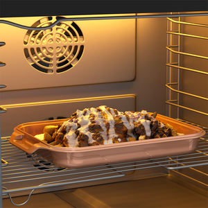 Poêle à griller et à rôtir en <span class=keywords><strong>aluminium</strong></span> robuste, antiadhésive, avec couvercle en verre, compatible induction - Product Image 2