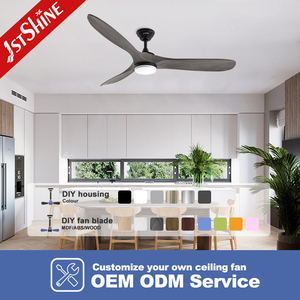 1stshine Led Ventilador de techo Fabricante OEM 60 pulgadas 3 aspas de madera LED Ventilador de techo con luz - Product Image 4