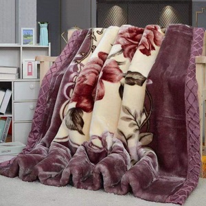 Printed Warm Winter Raschel <strong>Blanket</strong> for Bed Soft Warmth Thickened Fleece Throw <strong>Single</strong> Double Queen King Korean Mink <strong>Blanket</strong> - Product Image 1