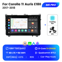 MEKEDE M6 PRO radio de coche android voiture lecteur mp3 voiture accessoires de voiture écran tactile pour Toyota Corolla Auris E180 2017 2018
