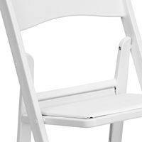 Chaises pliantes blanches en résine rembourrées, empilables, à forte capacité de charge, pour événements, mariages, banquets, vente en gros