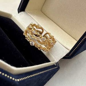 Bague en argent pur S925, style vintage, dentelle, design original, plaqué or 18 carats, luxe léger, style français, incrustation de zircon rétro, bague à ouverture - Product Image 5