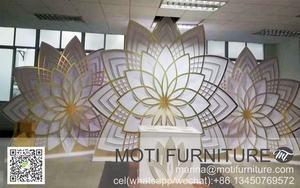 Hint düğün sahne dekorasyon kemer beyaz akrilik yuvarlak zemin olay ve parti için - Product Image 6