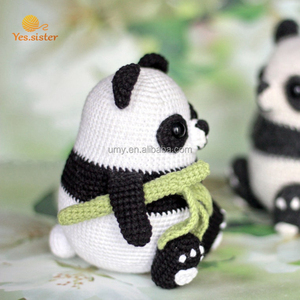 Mini Mềm Động Vật Amigurumi Handmade Búp Bê Dễ Thương Eco Crochet <span class=keywords><strong>Panda</strong></span> Bear Đồ Chơi Nhồi Bông - Product Image 3