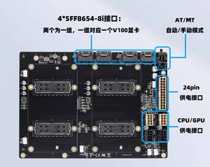 V100 SXM2 de doble tarjeta con transmisión directa, interconexión NVLink de 300 GB/s, base simplificada AOM-SXM-V V100 SXM2 de doble tarjeta - Product Image 2