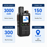 KENEARD KE-727 4G LTE PoC Walkie Talkie Dual SIM 3000mAh 150 Jam Siaga GPS Pelacakan Radio Push to Talk Logistik Armada 2W >50km