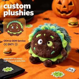 Peluche <span class=keywords><strong>de</strong></span> Halloween Personalizado OEM, Diseño <span class=keywords><strong>de</strong></span> Monstruo con Borde <span class=keywords><strong>de</strong></span> Lechuga, Estilo Zombie, Mascota <span class=keywords><strong>de</strong></span> Peluche, Muñeco <span class=keywords><strong>de</strong></span> Halloween con Certificación CE y CPC - Product Image 1