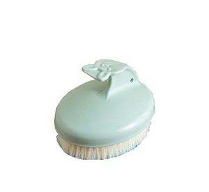 Cepillo de Baño Ovalado de PP de Estilo Moderno con Mango Corto Zenidoo, Herramienta Mágica de Limpieza Corporal con Cerdas Suaves y Toalla de Baño para Niños y Bebés - Product Image 1