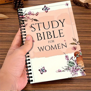 Organizador/Planificador Bíblico para Mujer, Diseño Floral de Mariposas, Encuadernación en Espiral, Cubierta de Papel Artístico, Cuaderno Bíblico para Devoción Diaria - Product Image 2