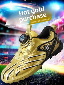 Zapatos de Fútbol para Niños, Niñas, Parte Superior de Cuero Sintético, Tacos para Césped Artificial, <span class=keywords><strong>Botas</strong></span> de Fútbol para Niños - Product Image 3