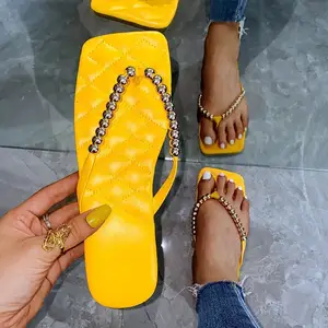 Sandalias De Mujer รองเท้าแตะสำหรับผู้หญิง,รองเท้าส้นเตี้ยหน้ายิ้มรองเท้าแตะรองเท้าผ้าใบดีไซเนอร์แฟชั่น