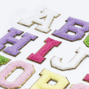 Custom Self-<strong>adhesive</strong> Double Layer 5.5cm <strong>Letter</strong> Patches for Towels, Embroidered Cloth Stickers, Multi-color Clothing Labels