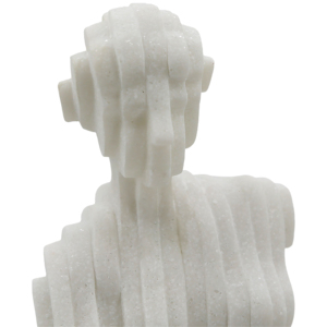 Scultura classica di figura femminile in pietra testurizzata per decorazioni domestiche, da esporre su scaffale o tavolino da caffè - Product Image 4