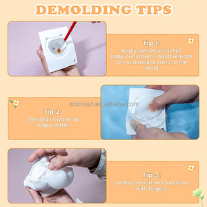 Taba Squishy Kit 18 OZ No Sticky Liquid Silicone <span class=keywords><strong>pour</strong></span> Squishy Making Kit avec 5 Moules DIY Décompression Cadeau Plus Rapide Entièrement Durcit - Product Image 3