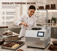 Distributeur de chocolat liquide numérique commercial haute productivité, machine à chocolat chaud en cascade, machine à tempérer le chocolat