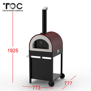 Four à pizza commercial en acier inoxydable à vente chaude, four à pizza rond au feu de bois pour l'extérieur - Product Image 3