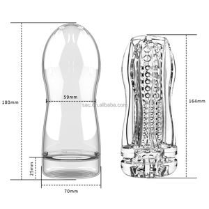 Sacknove sản phẩm người lớn mới người đàn ông máy bay thủ dâm dương vật Exerciser TPE tinh thể rõ ràng người lớn quan hệ tình dục đồ chơi nam masturbator cup - Product Image 6