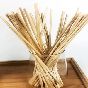 Reusable Natural Organic Bamboo Crafts Eco-Friendly Drinking Straws Chinese Sticks