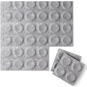 Panneau de plafond acoustique moderne en feutre polyester 3D gaufré pour hôtel, ignifuge et insonorisant avec 90 % de réduction du bruit - Product Image 3
