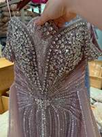 Nouvelle Robe de Soirée Longue en Tulle Brodée à la Main, Épaules Dénudées, pour Femme, Idéale pour Cérémonie, Fête ou Invitée de Mariage 2027