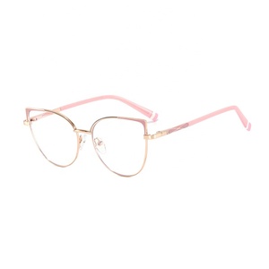 2025 Tốt Nhất Bán Phụ Nữ Mới Của Đơn Giản Chống Ánh Sáng Màu Xanh Mèo Mắt Kính Thời Trang Kim Loại Máy Tính Quang Học Khung Biểu Tượng Tùy Chỉnh - Product Image 2