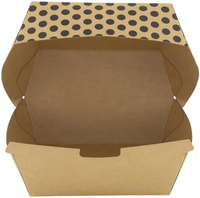 Carton ondulé personnalisable Boîte à hamburger à cannelure en F Matériaux de qualité alimentaire avec revêtement UV gaufrage pour emballage de conception de logo
