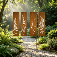 Panneaux de séparation de jardin en acier Corten découpés au laser, personnalisables, pour la décoration de la cour, du jardin, du chemin et du paysage