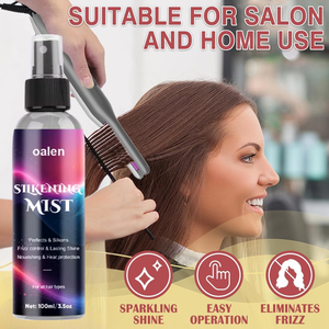 Oalen Private Label 100ml Brume Capillaire Anti-Frisottis et Protectrice Thermique Effet Soie pour <span class=keywords><strong>Cheveux</strong></span> - Product Image 5