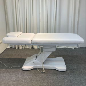 Lit de beauté électrique de luxe à double moteur, tête de lit réglable, lit de massage en cuir, lit de salon pour les cils, lit de soin du visage - Product Image 2