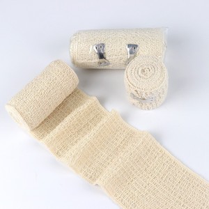 Fournisseur direct d'usine de bandages élastiques médicaux en PBT, de bandages élastiques plissés de premiers secours, de pansements de protection des plaies et de gaze. - Product Image 1