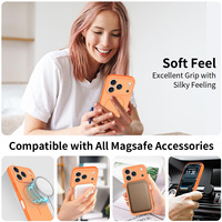 Étui de téléphone portable magnétique transparent en TPU deux-en-un avec cordon et design à trous fins pour 15Promax & 17Pro/16E