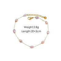 Elegante Juego de Collar y Pulsera de Perlas Simples para Mujer, Chapado en Oro de 14k, Resistente al Agua, en Acero Inoxidable