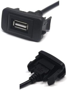 Puerto USB Cargador de coche Puerto de alimentación USB Adaptador de enchufe Panel Cable de extensión de montaje empotrado para Toyota <span class=keywords><strong>VIGO</strong></span> Macho a hembra - Product Image 5