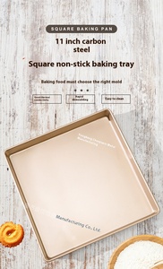 11 "<span class=keywords><strong>teglia</strong></span> quadrata 28*28cm non aderente in <span class=keywords><strong>alluminio</strong></span> quadrato dorato <span class=keywords><strong>teglia</strong></span> <span class=keywords><strong>teglia</strong></span> per torta pane stampo per <span class=keywords><strong>Pizza</strong></span> - Product Image 2