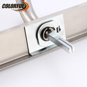 Poignée de porte intérieure européenne creuse en acier inoxydable, poignée de porte moderne, verrouillage sur plaque - Product Image 2